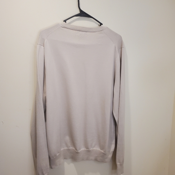 Brooks Brothers men's Cream V neck sweater 100% cotton size M - Picture 4 of 8